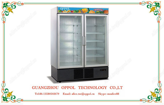 Замораживатель двери холодильника витрины напитка охладителя OP-206 чистосердечный стеклянный
