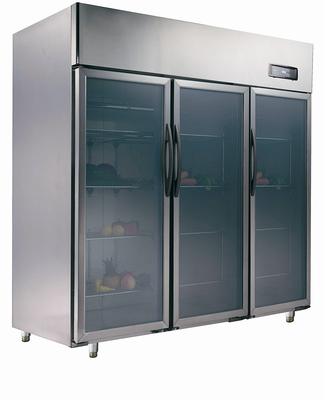 1500L холодильники товарного сорта двери азиата 3 стеклянные, 1830x800x1930