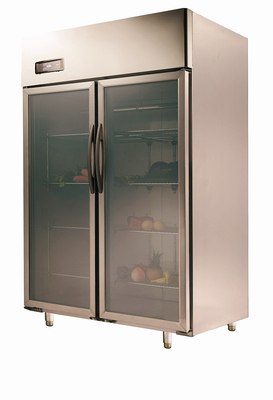 Холодильник 1000L дисплея замораживателя 2 дверей чистосердечный, -2℃~+10℃