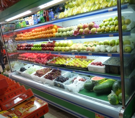 Охладитель супермаркета открытый/upright коммерчески холодильник для плодоовощ
