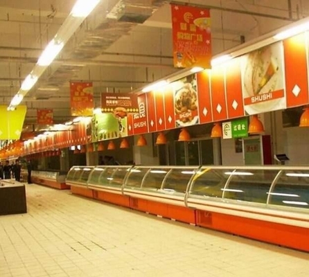 Гастроном показывает холодильник 1.2m до 30m с поднимаясь дверями/раздвижными дверями